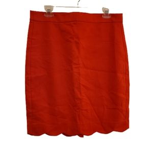NEW J. Crew Women's Scalloped Pencil Skirt 